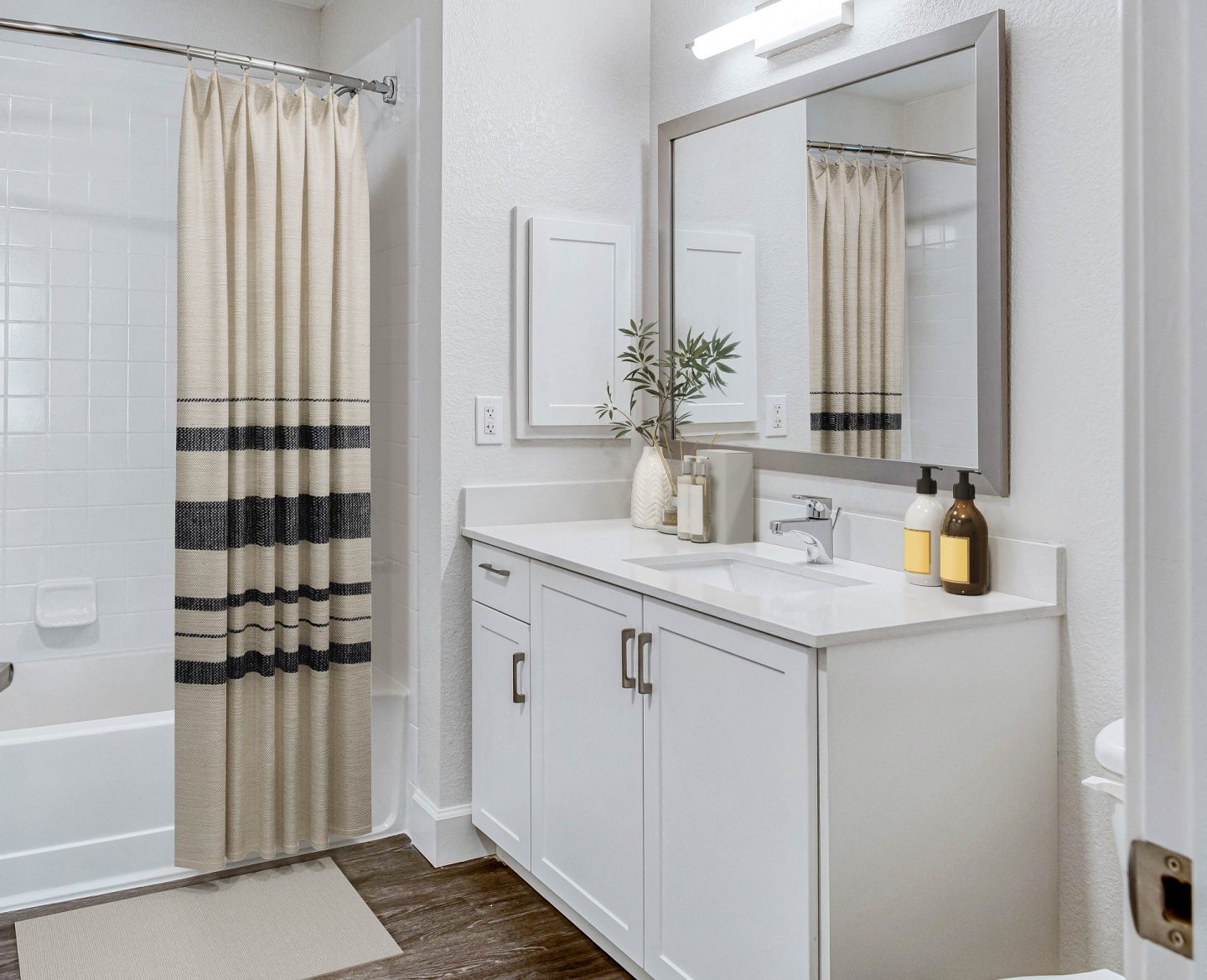 Spa inspired bathroom at Windsor at Broadway Station, Denver, CO