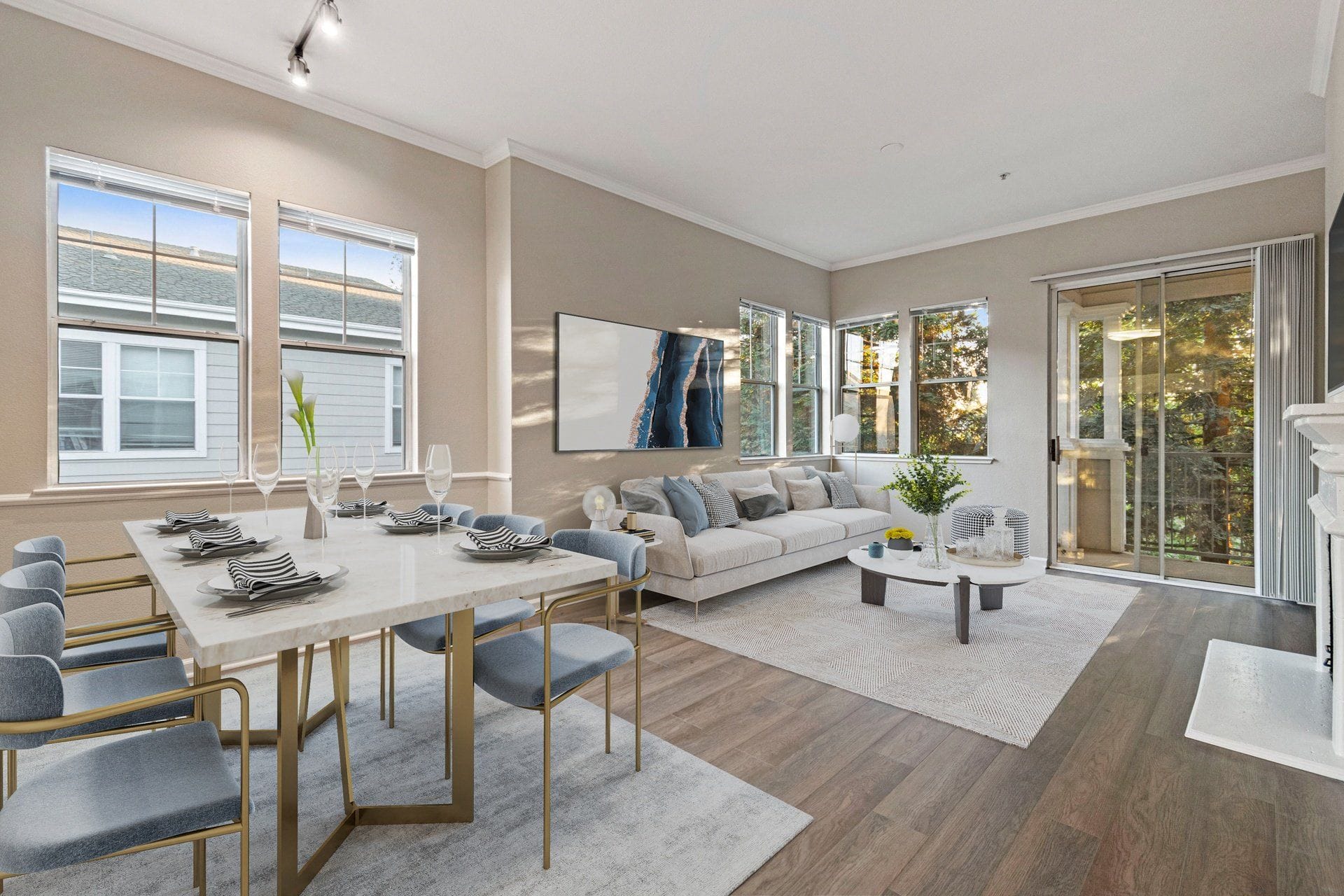 Living Room at The Estates at Park Place, Fremont, California