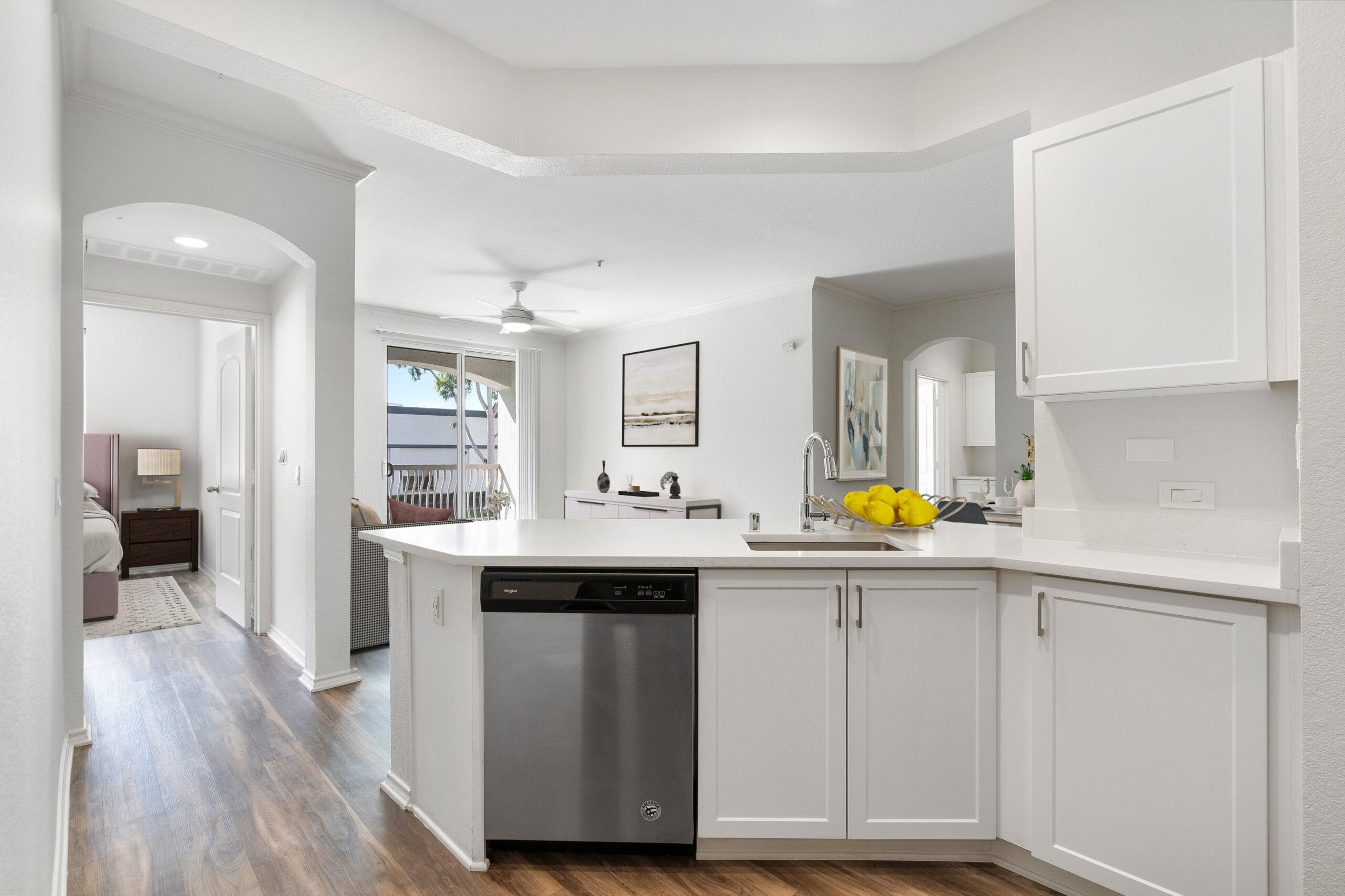 Elegant kitchen at Windsor Main Place, Orange, California