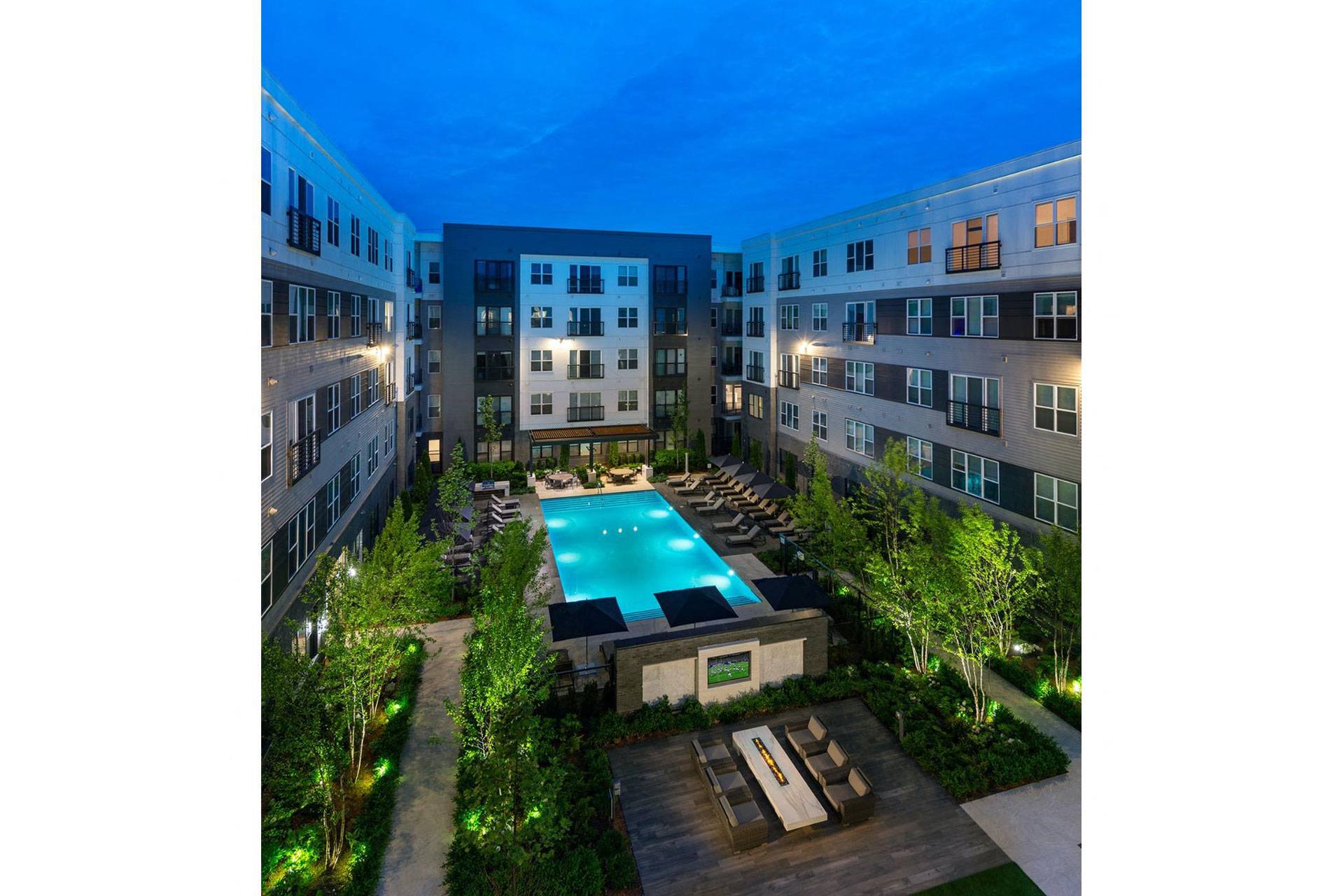 Aerial View Of Pool at Windsor Mystic River, Medford, 02155