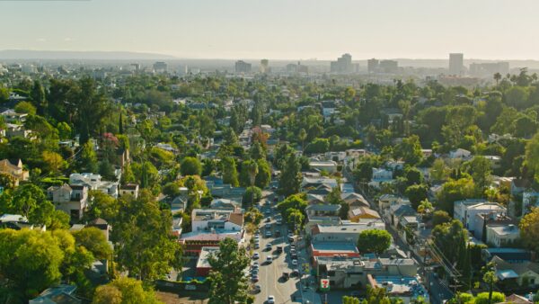 Aerial View of Houses in Silver Lake