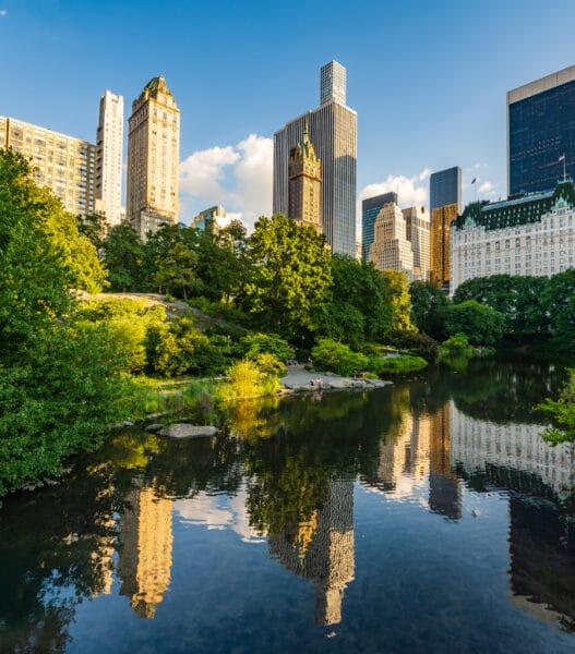 The Pond at Central Park in New York City.