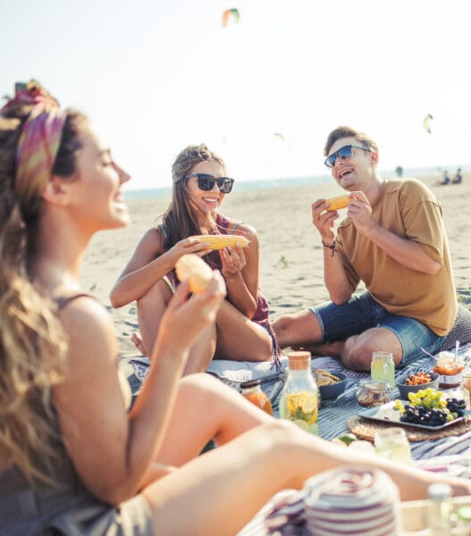 Pleasant beach picnic with my friends