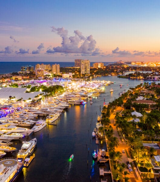 Twilight photo Fort Lauderdale boat show 2019