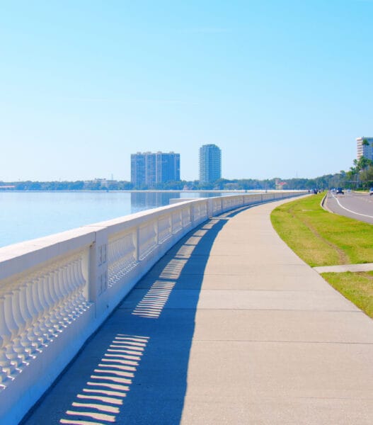 World's longest continuous sidewalk Bayshore Blvd. Tampa Florida